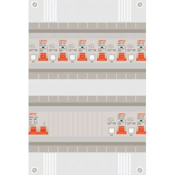 1 fase groepenkast met 8 aardlekautomaten