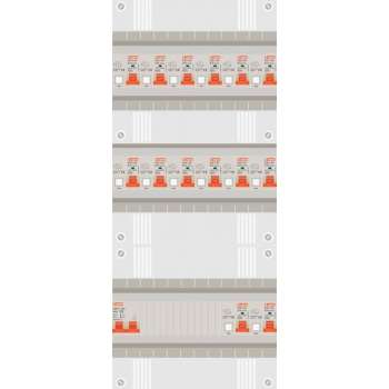 1 fase groepenkast met 14 aardlekautomaten