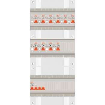 3 fase groepenkast met 10 aardlekautomaten