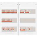 3 fase bedrijfsverdeler 40A met 20 licht groepen en 2 krachtgroepen