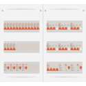 3 fase bedrijfsverdeler 40A met 16 licht groepen en 6 krachtgroepen
