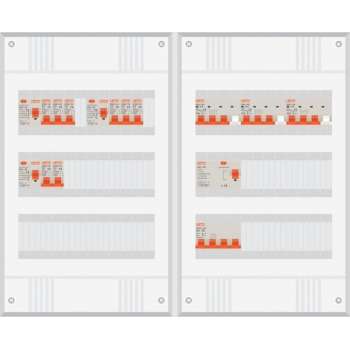 3 fase groepenkast met 8 licht groepen en 3 krachtgroepen