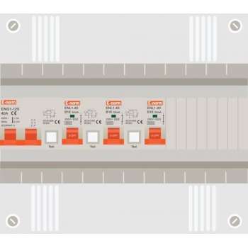 1 fase groepenkast met 3 aardlekautomaten