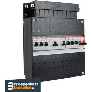 ABB groepenkast 1 fase met 4 groepen en afmetingen 220x220 mm + fornuisgroep