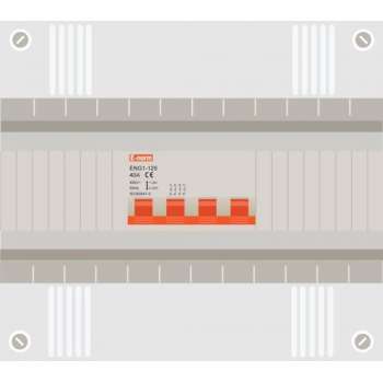 Hoofdschakelaar 4p 40a in 12 modulen kast met buisinvoer