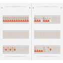 3 fase bedrijfsverdeler 40A met 12 licht groepen en 2 krachtgroepen