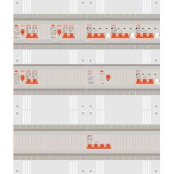 3 fase groepenkast met 6 licht groepen en 4 krachtgroepen