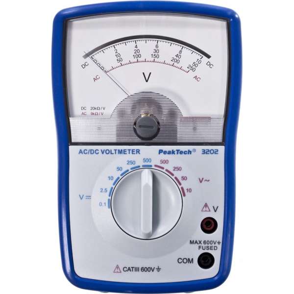 PeakTech 3202 Analoge voltmeter ~ 500 V AC / DC