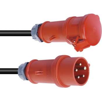 PSSO krachtstroom kabel CEE 32A 5x6 25m Rood