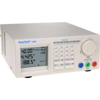 Peaktech 1885: Schakelaar. Mode DC-voeding met RS-232 C + RS-485, 1 - 40 V / 0 - 5 A DC