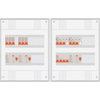 3 fase groepenkast met 6 licht groepen en 2 krachtgroepen