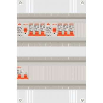 1 fase groepenkast met 6 licht groepen