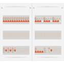 3 fase bedrijfsverdeler 40A met 12 licht groepen en 3 krachtgroepen
