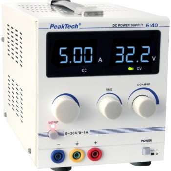 PeakTech 6140 Digitale laboratoriumvoeding 0 - 30 V / 0 - 5 A DC