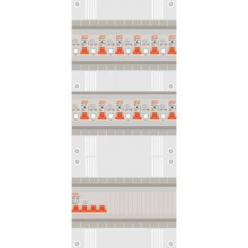 3 fase groepenkast met 12 aardlekautomaten