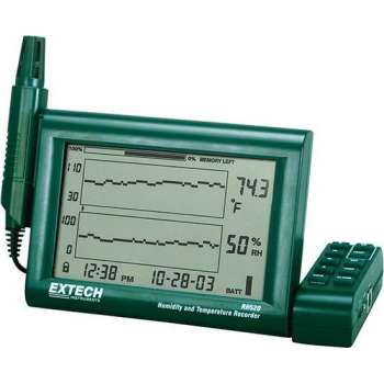 EXTECH RH520A-240: Vochtigheid+Temperatuurdiagramrecorder met afneembare sonde (240V)