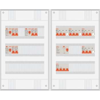 3 fase groepenkast met 6 licht groepen en 4 krachtgroepen