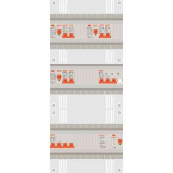 3 fase groepenkast met 6 licht groepen en 1 krachtgroep