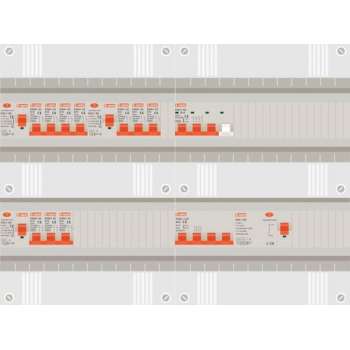 3 fase groepenkast met 10 licht groepen en 1 krachtgroep