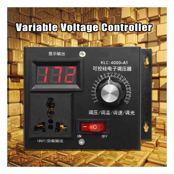 220V 4000W Variabele Spanning Controller Voor Ventilatorsnelheid Motorregeling Dimmer Snelheid Temperatuur Spanning Aanpassing: