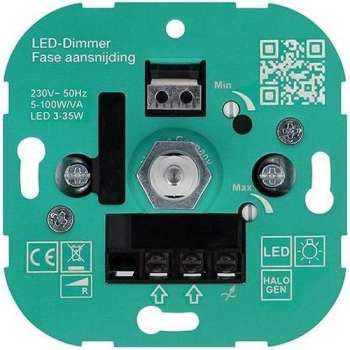 LED Dimmer Inbouw (T37) - 3-35W - 230V - Fase aansnijding