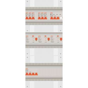 3 fase groepenkast met 6 licht groepen en 1 krachtgroep