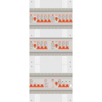 3 fase groepenkast met 14 licht groepen en 1 krachtgroep