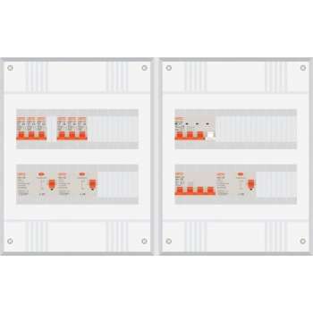 3 fase groepenkast met 6 licht groepen en 1 krachtgroep