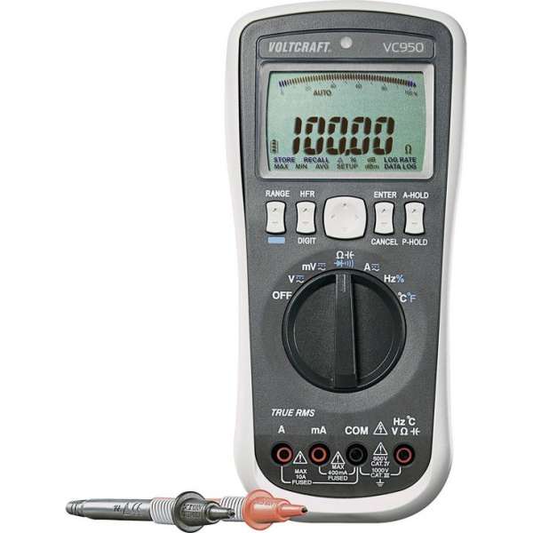 VOLTCRAFT VC950 Multimeter Digitaal Datalogger CAT III 1000 V, CAT IV 600 V Weergave (counts): 100000