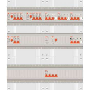 3 fase groepenkast met 8 licht groepen en 4 krachtgroepen