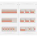 3 fase bedrijfsverdeler 63A met 20 licht groepen en 6 krachtgroepen