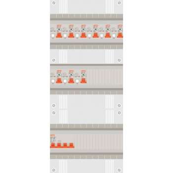 3 fase groepenkast met 9 aardlekautomaten