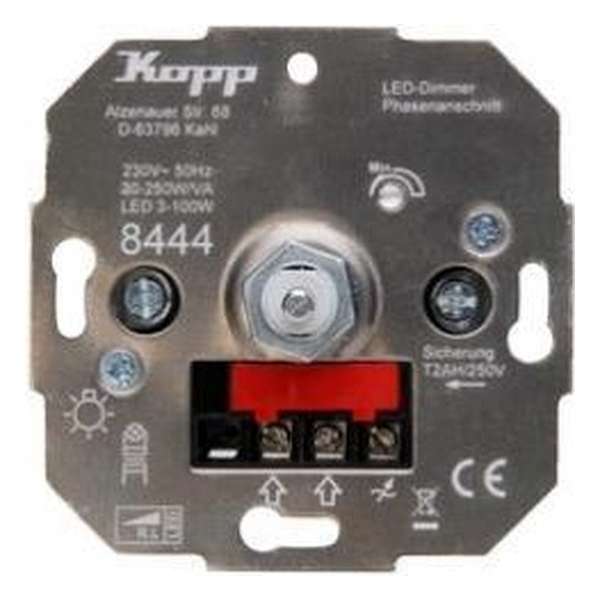 Kopp Drukschakelaar-LED-dimmer  LED 3-100 W (fase aansnijding)