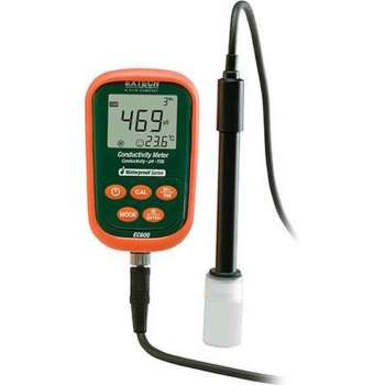 EXTECH EC600: Waterdichte pH/mV/Geleidbaarheid/TDS/Zoutgehalte/Temp Meter