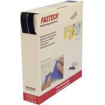 FASTECH® B20-SKL999925 Klittenband Om vast te plakken Hotmelt Haak- en lusdeel (l x b) 25000 mm x 20 mm Zwart 25 m