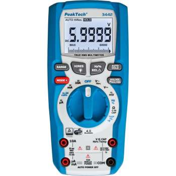 Peaktech 3442: Digitale multimeter ~ 60.000 tellingen ~ 1000V AC / DC met Bluetooth, TrueRMS