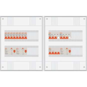 3 fase groepenkast met 8 licht groepen en 2 krachtgroepen