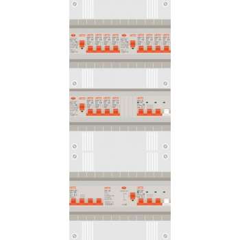 3 fase groepenkast met 12 licht groepen en 2 krachtgroepen