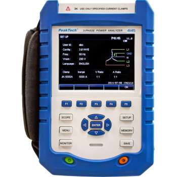 Peaktech 4145: 3-fase Power Quality Analyzer ~ met TFT-display en datalogger