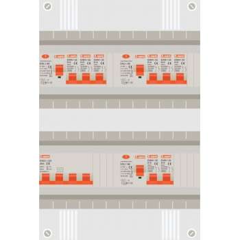 3 fase groepenkast met 8 licht groepen