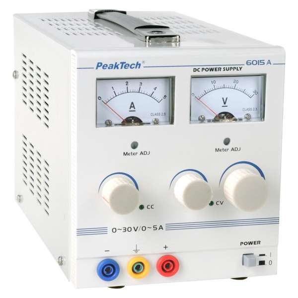 PeakTech 6015 A Analoge voeding, 0 - 30 V / 0 - 5 A DC