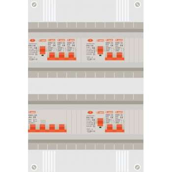 3 fase groepenkast met 7 licht groepen