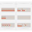 3 fase bedrijfsverdeler 40A met 16 licht groepen en 2 krachtgroepen