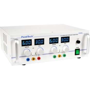 Peaktech 5995: AC / DC laboratoriumvoeding 0 - 30 V / 0 - 6 A