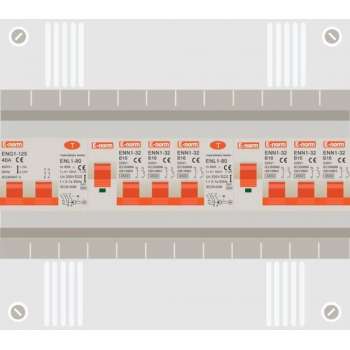 1 fase groepenkast met 6 licht groepen