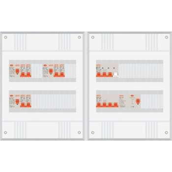 3 fase groepenkast met 6 licht groepen en 1 krachtgroep