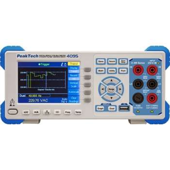 PeakTech 4095 Grafische bankmultimeter ~ 60.000 tellingen ~ met TFT, datalogger, RS-232, LAN, USB