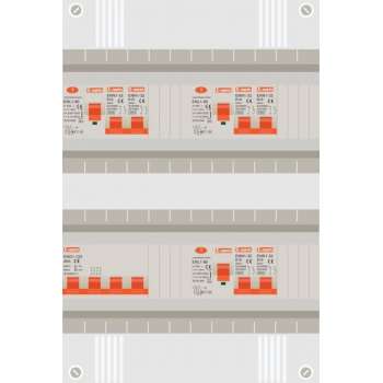 3 fase groepenkast met 6 licht groepen