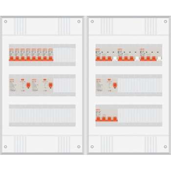 3 fase groepenkast met 8 licht groepen en 3 krachtgroepen