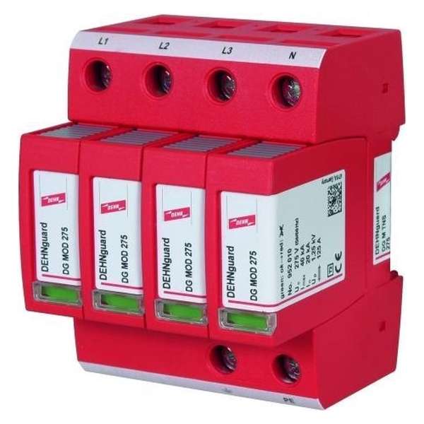 DEHN DG M TNS 275 Overspanningsbeveiliging 230 - 400 V Rood